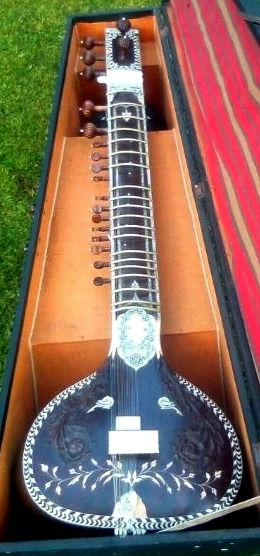 Thumbnail: 1960s Rikhi Ram Sitar Ebony Inlay