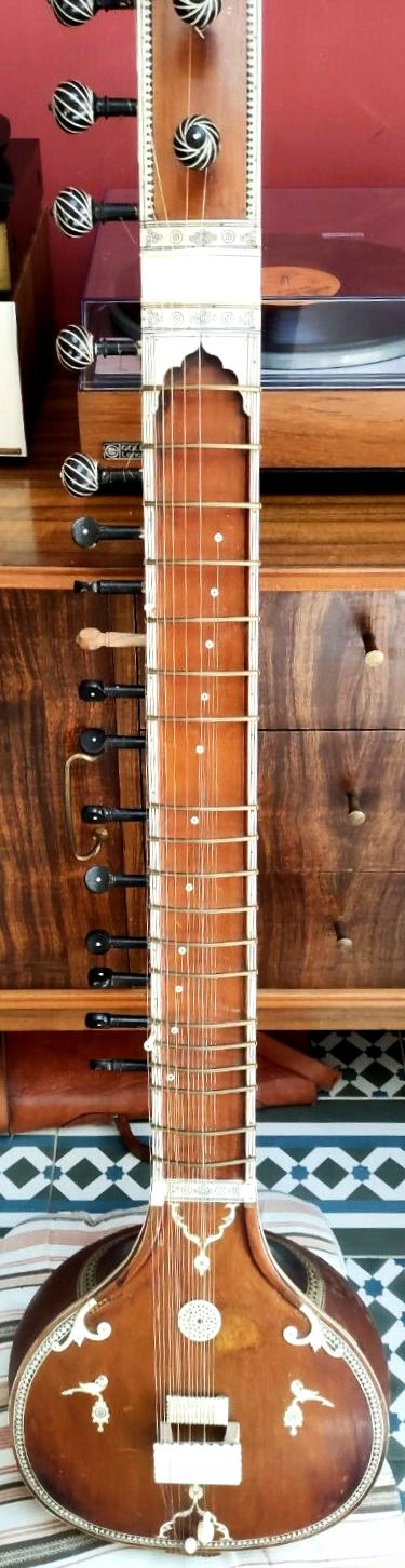 Thumbnail: Circa-Unknown Medallion Sound Hole Necklace Sitar