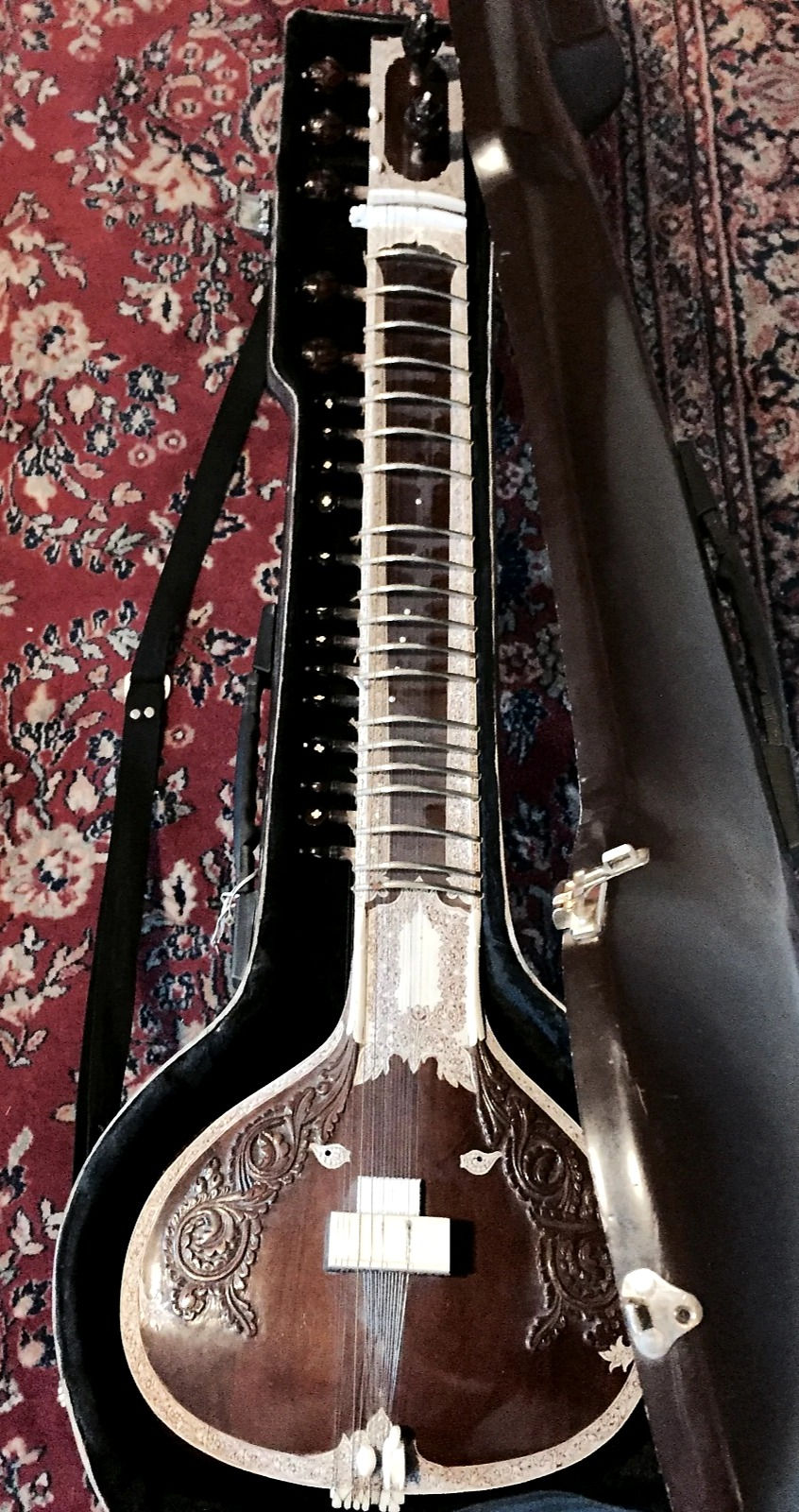 Thumbnail: Circa-2013 Hiren Roy Barun Ray Full Decoration Kalka Sitar