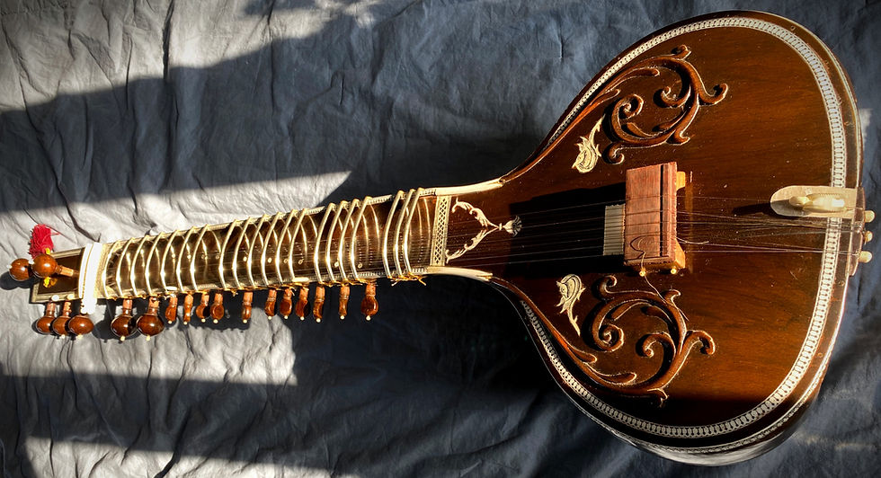 Thumbnail: Early 1970s Rikhi Ram "Offset 8" Necklace Sitar