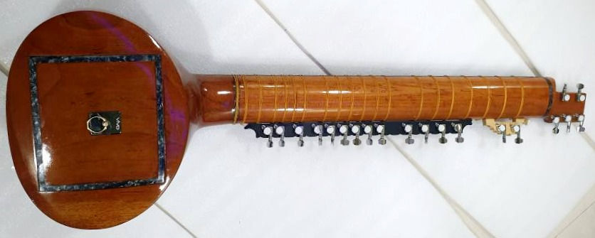 Thumbnail: 2010s Shahidali All Machine Tuner Sitar with Black Pearl Inlays & Pickup