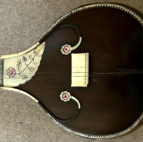 Thumbnail: Mid-20th Century Rikhi Ram Applique Sitar