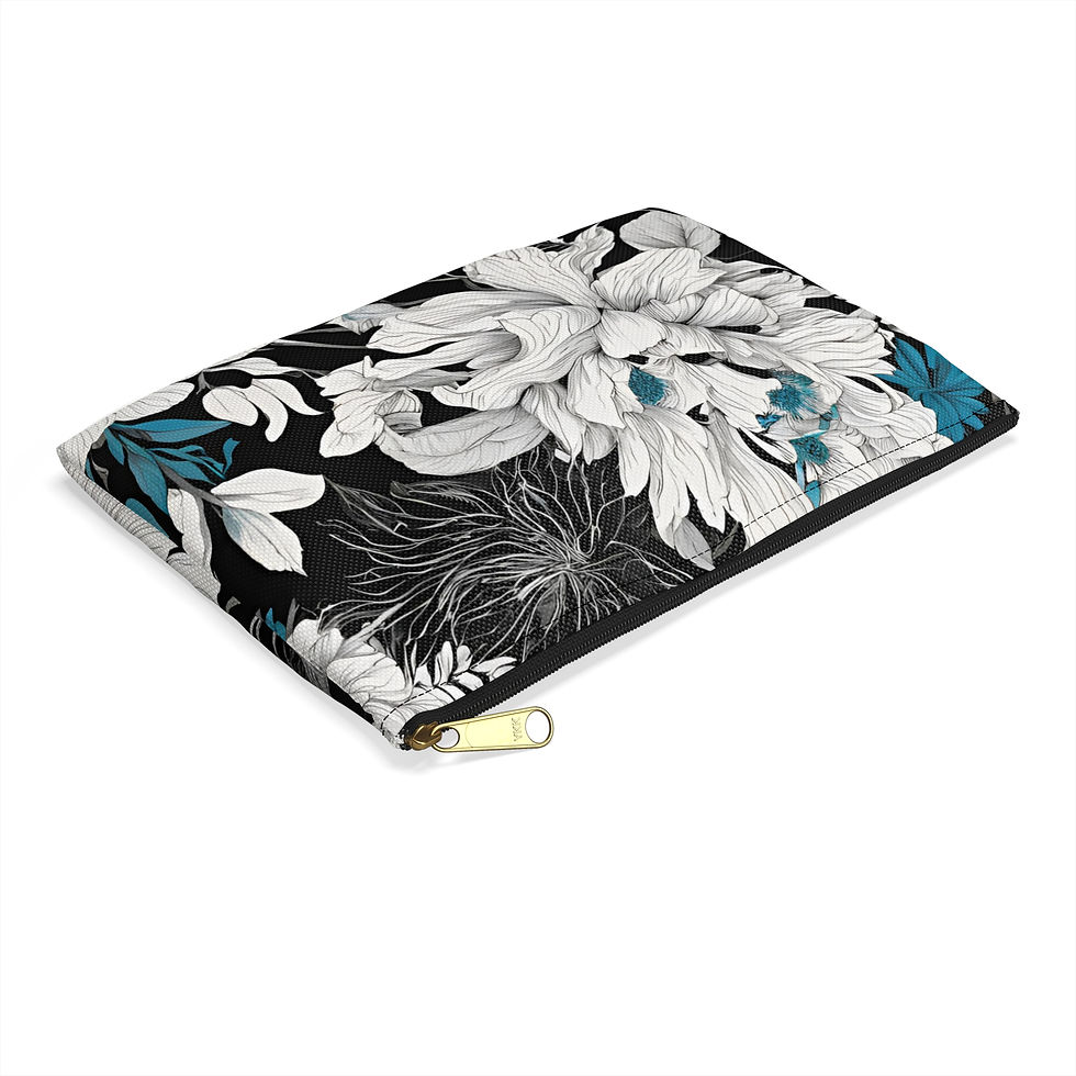 Thumbnail: Wildflower Accessory Pouch, Floral Makeup Bag, Botanical Pouch, Boho Clutch