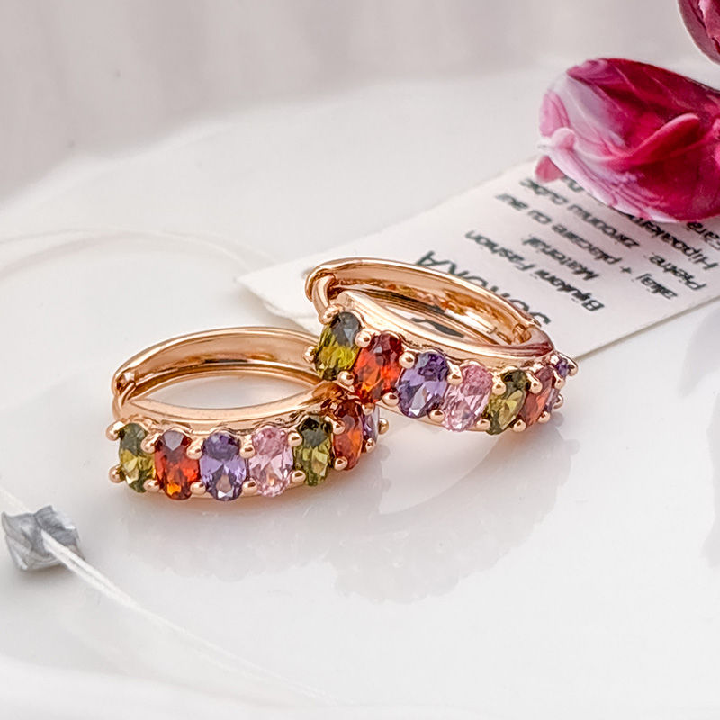 Miniatură: Cercei Izaura multicolori