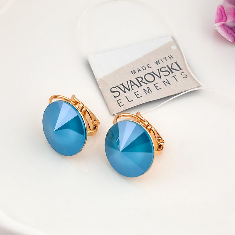 Miniatură: Cercei Marea Egee cu cristal Swarovski
