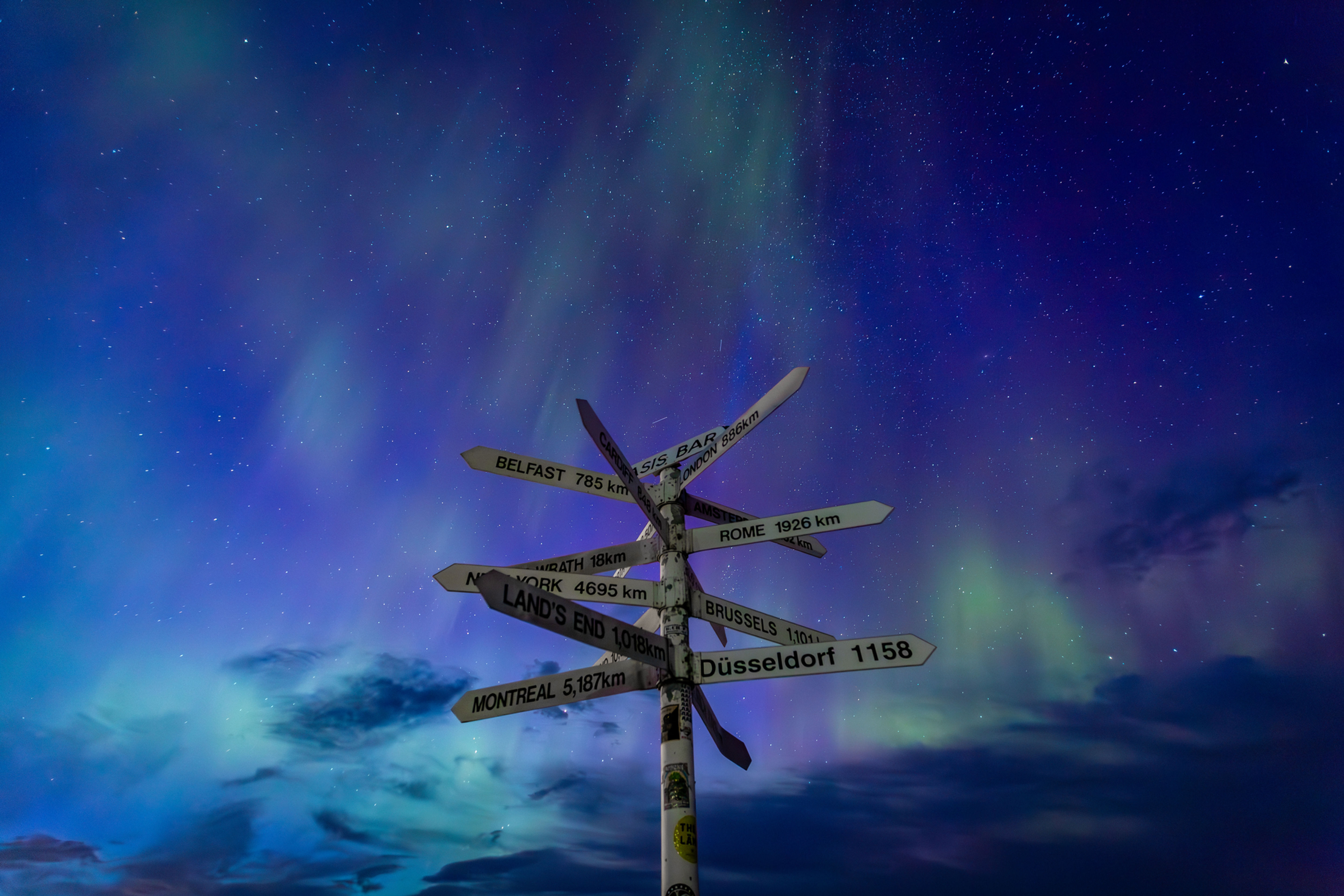 Sign Post Aurora - Durness 2024