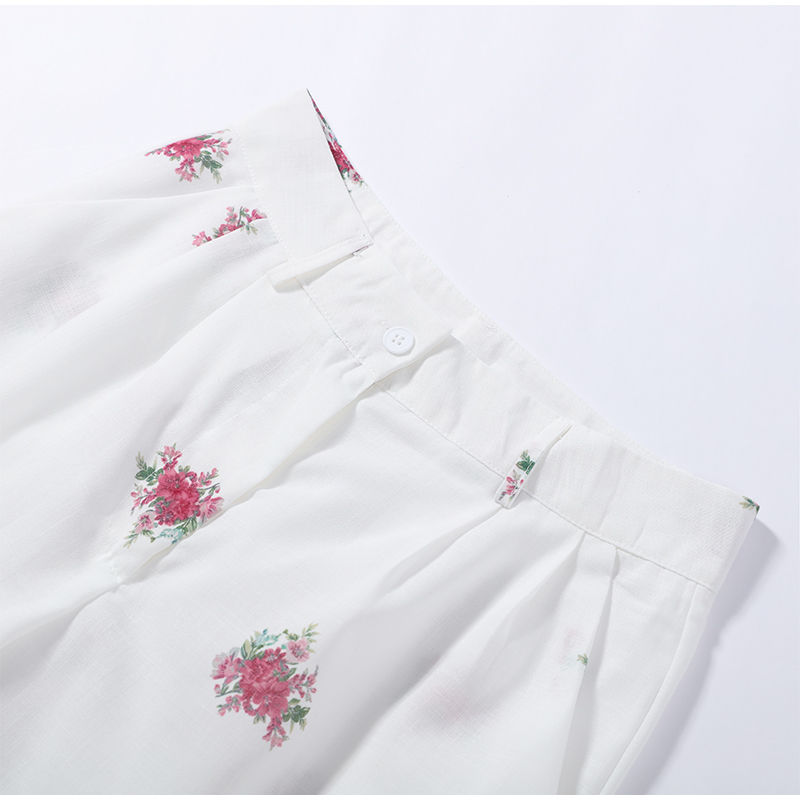 Thumbnail: The Santorini Embroidered Corset & Wide-Leg Set