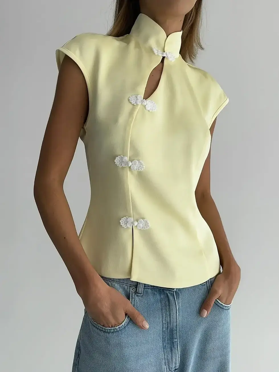 Thumbnail: The Kyoto Satin Mandarim Blouse