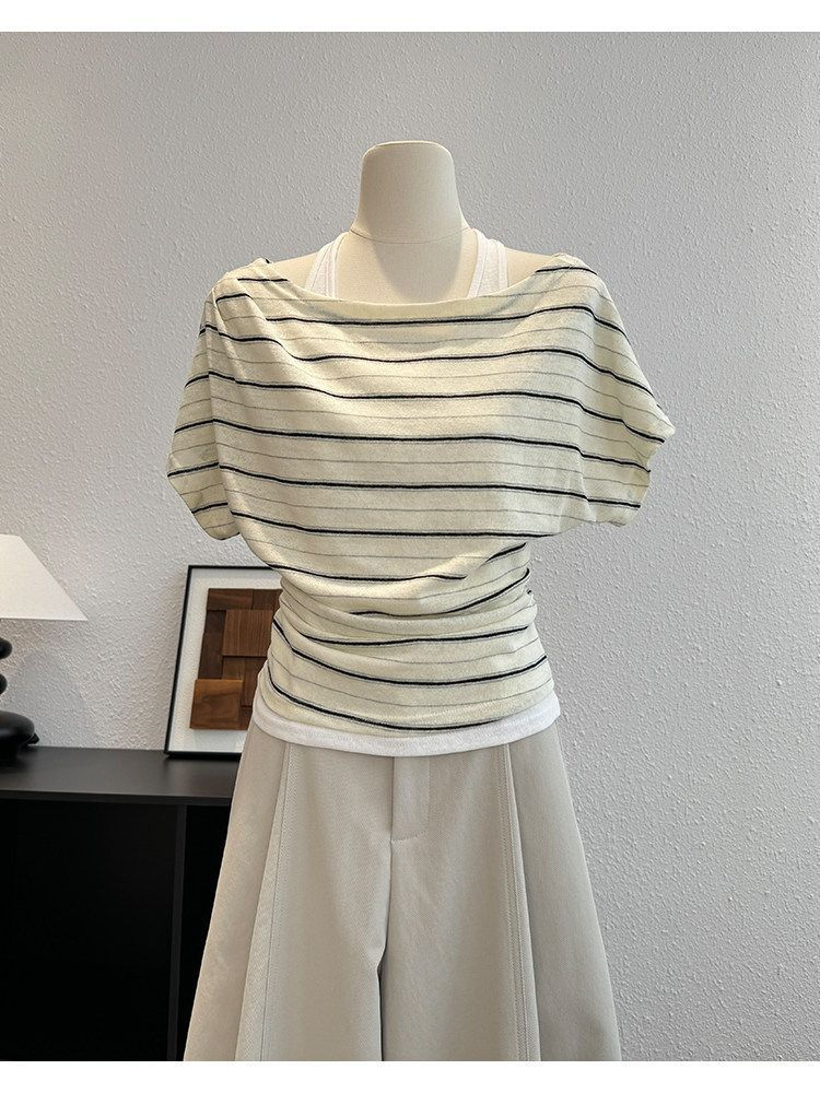 Thumbnail: The Aspen Asymmetric Drape Knit Top