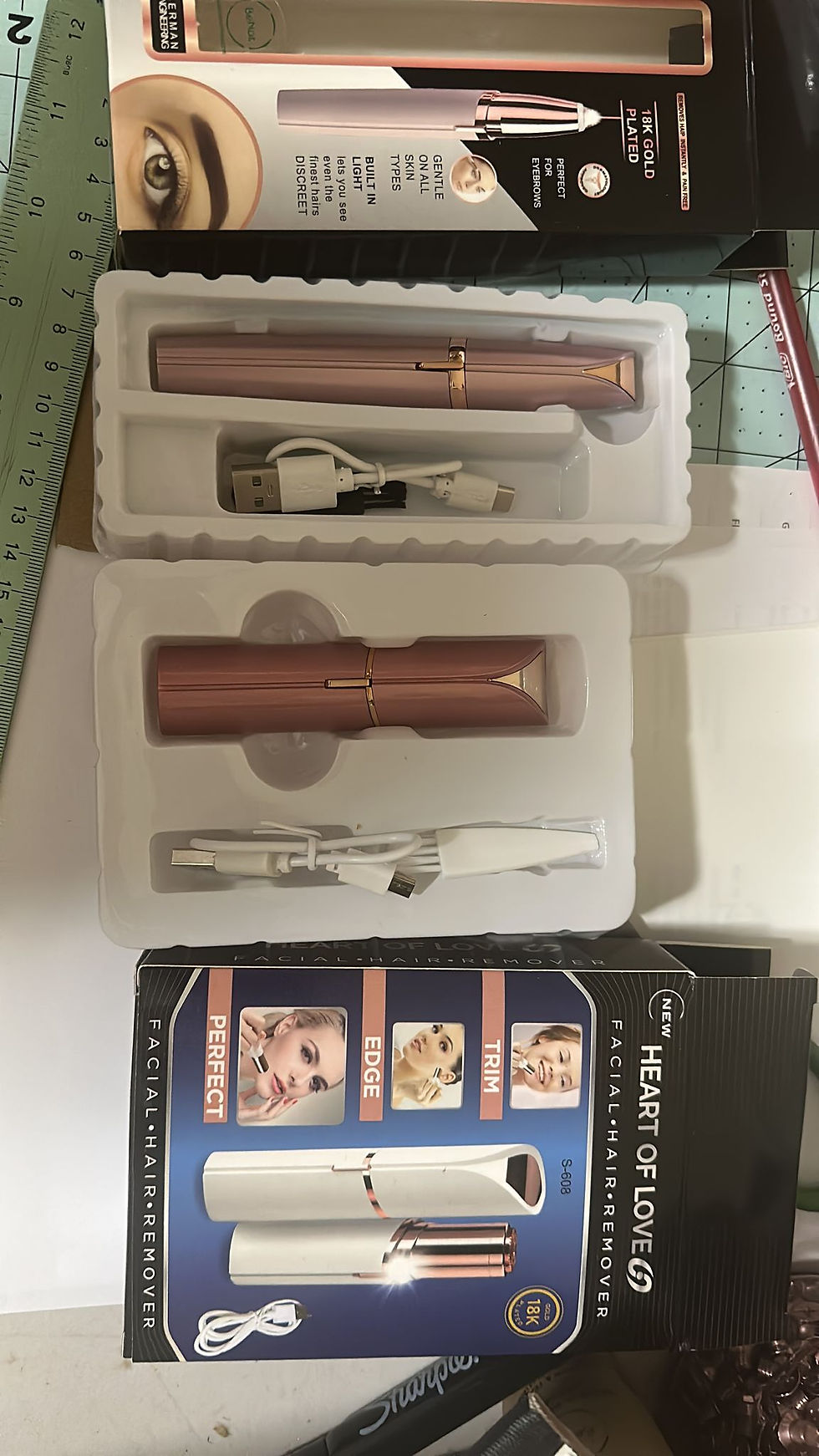 Miniatura: Rechargeable Facial + Eyebrow Hair Removers Set -2 Pack