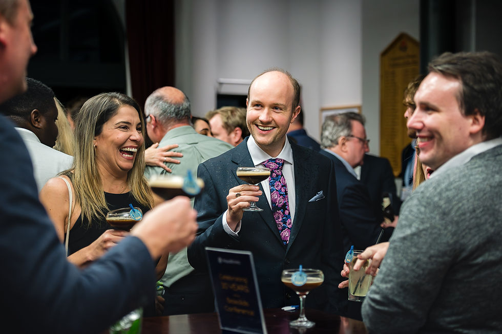 Manchester corporate event photography showing delegates networking at Aqua Enviro event