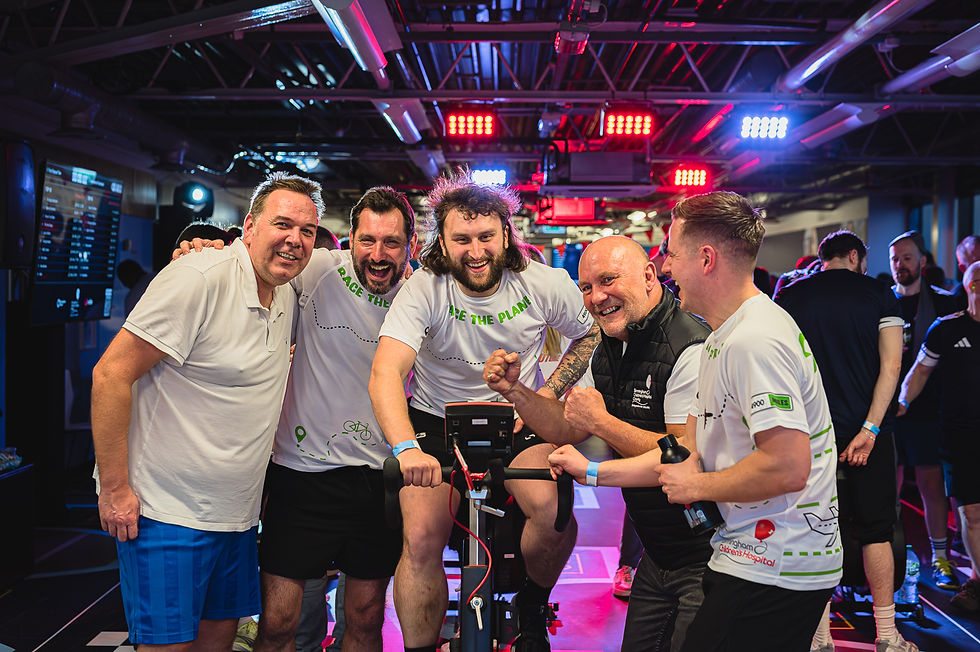 Team interaction during Birmingham Airport fundraising event