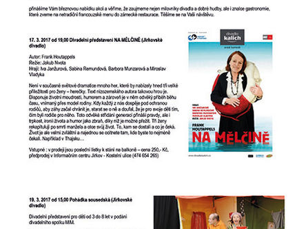 Katalog akcí na měsíc březen - Červený Hrádek