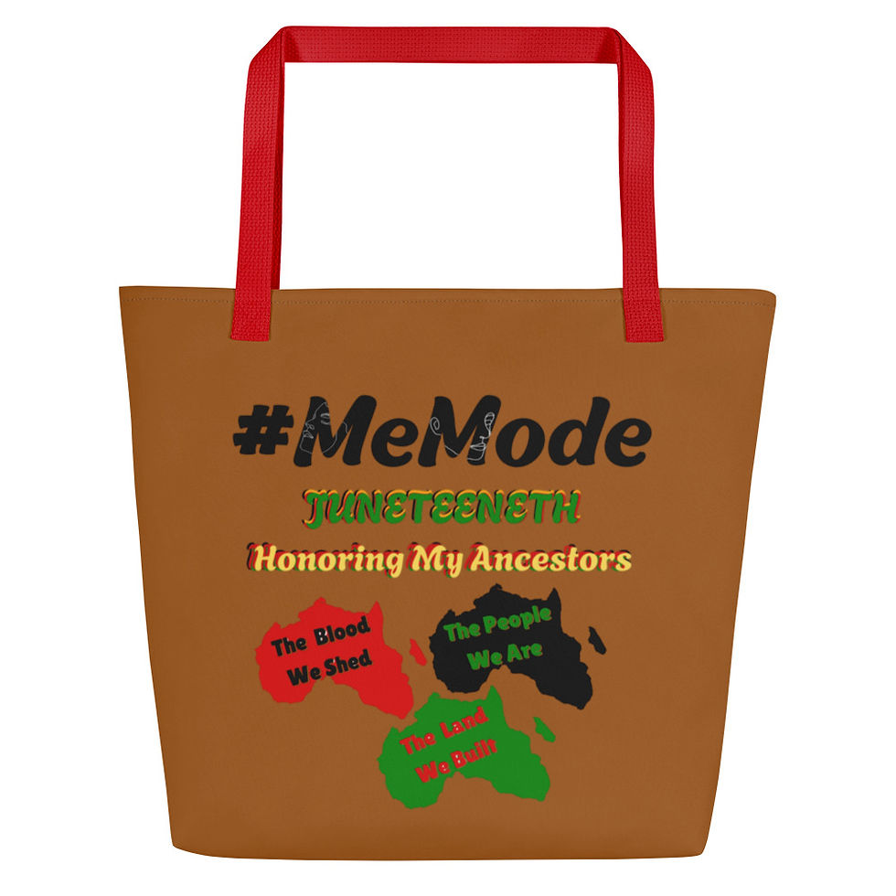 #MeMode Juneteenth Large Tote Bag