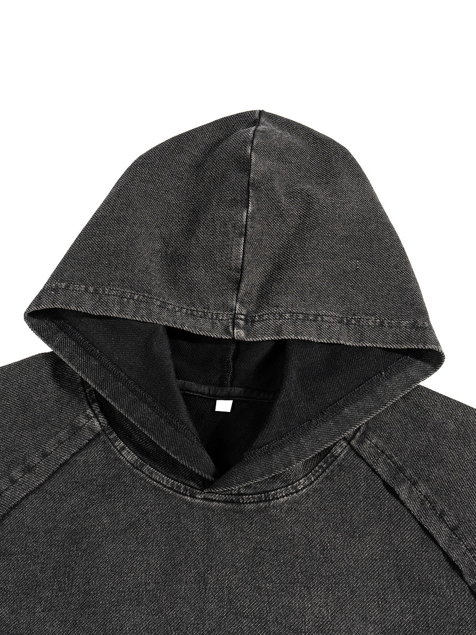 Thumbnail: # Move Different Snow Washed Hooded Boxy T-Shirt