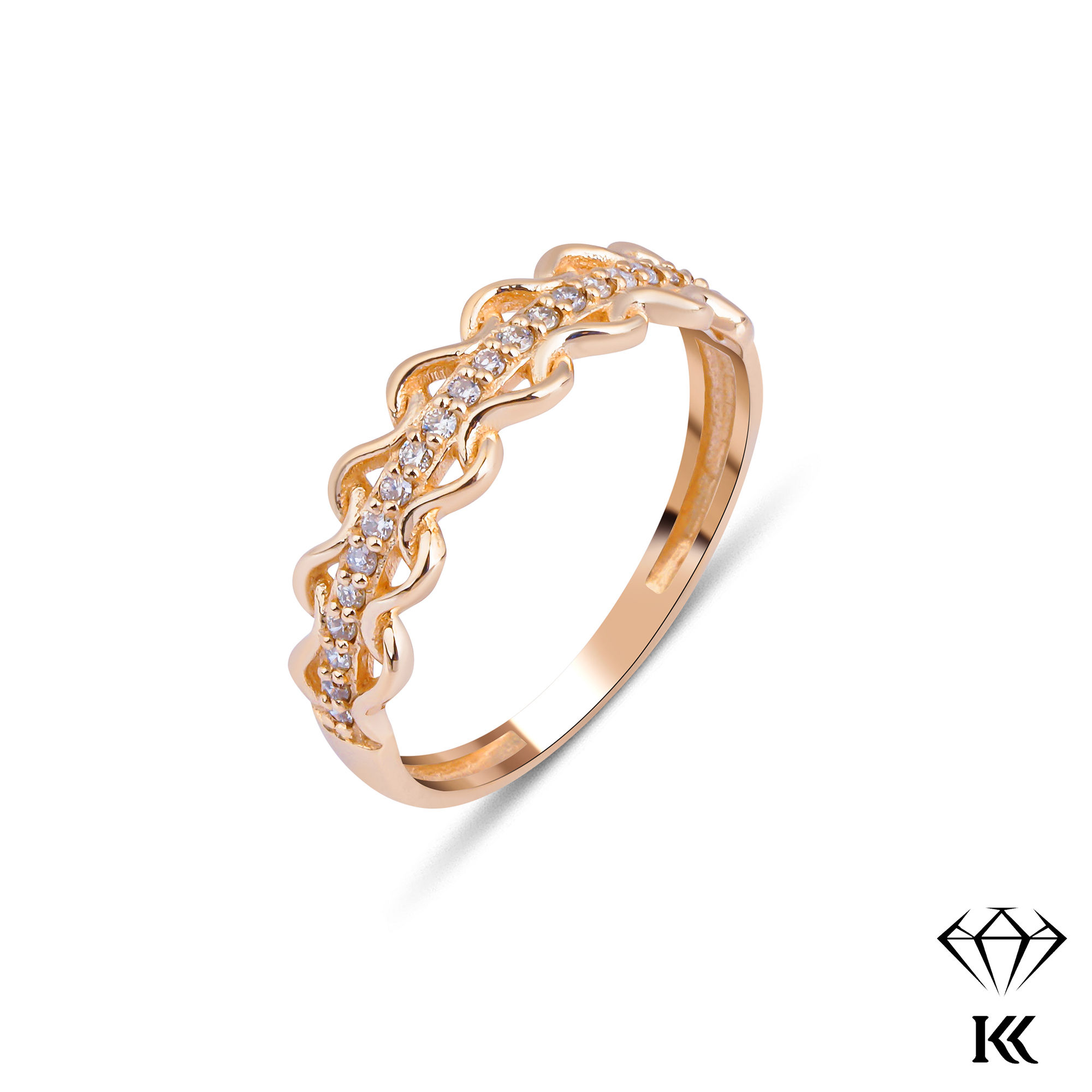 0.14 Karat Pırlanta Roz Fantazi Yüzük