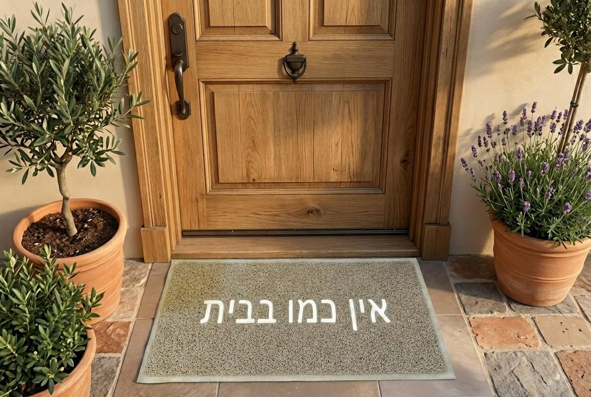 שטיח כניסה גומי "אין כמו בבית"