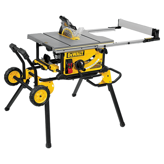 DEWALT 10 In. Table Saw w/Rolling Stand