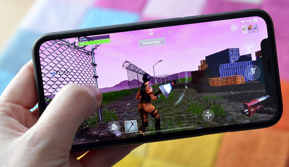 iPhoneX Fornite gameplay