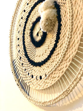 tissage contrasté noir et blanc cassé la talpa