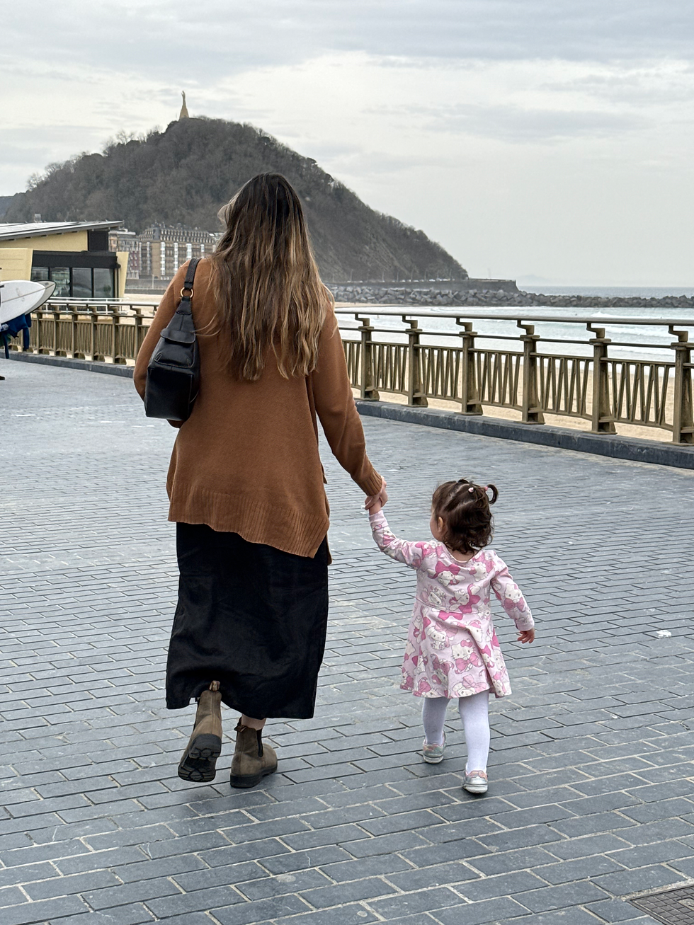 Zurriola has a lovely walkway around the beach.