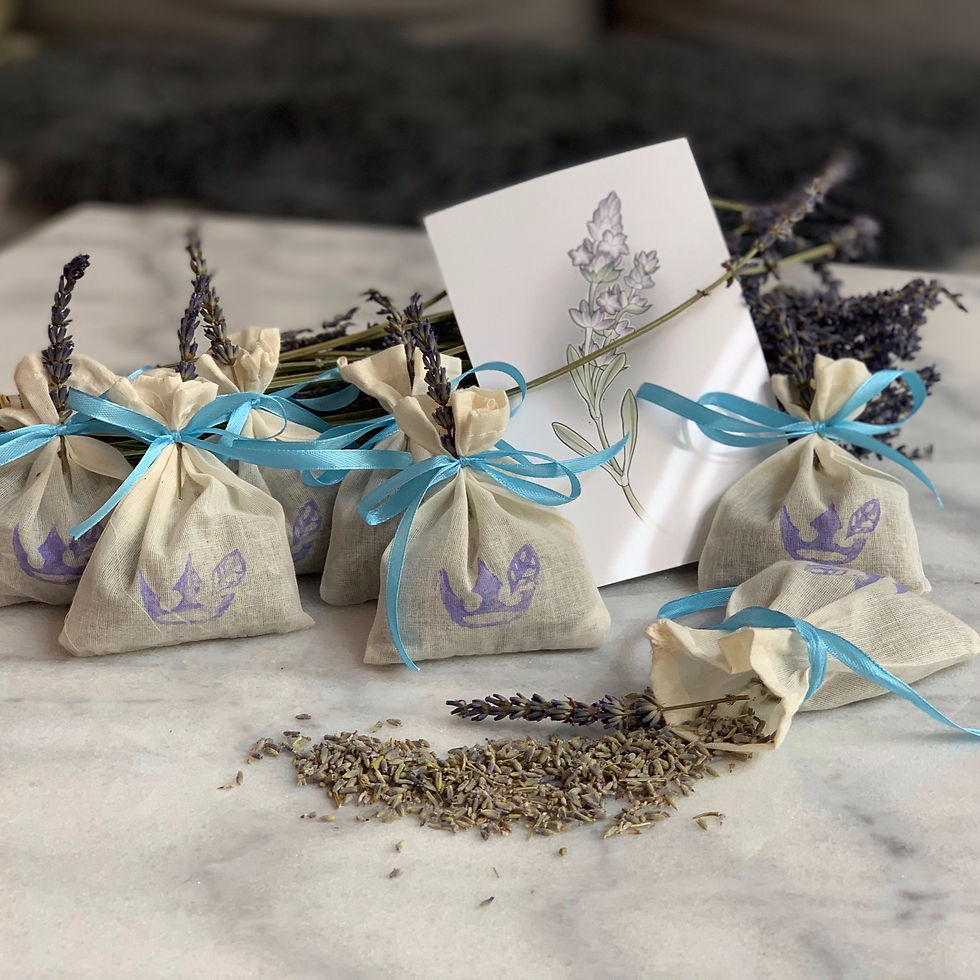 Lavender sacks incl. lavender print