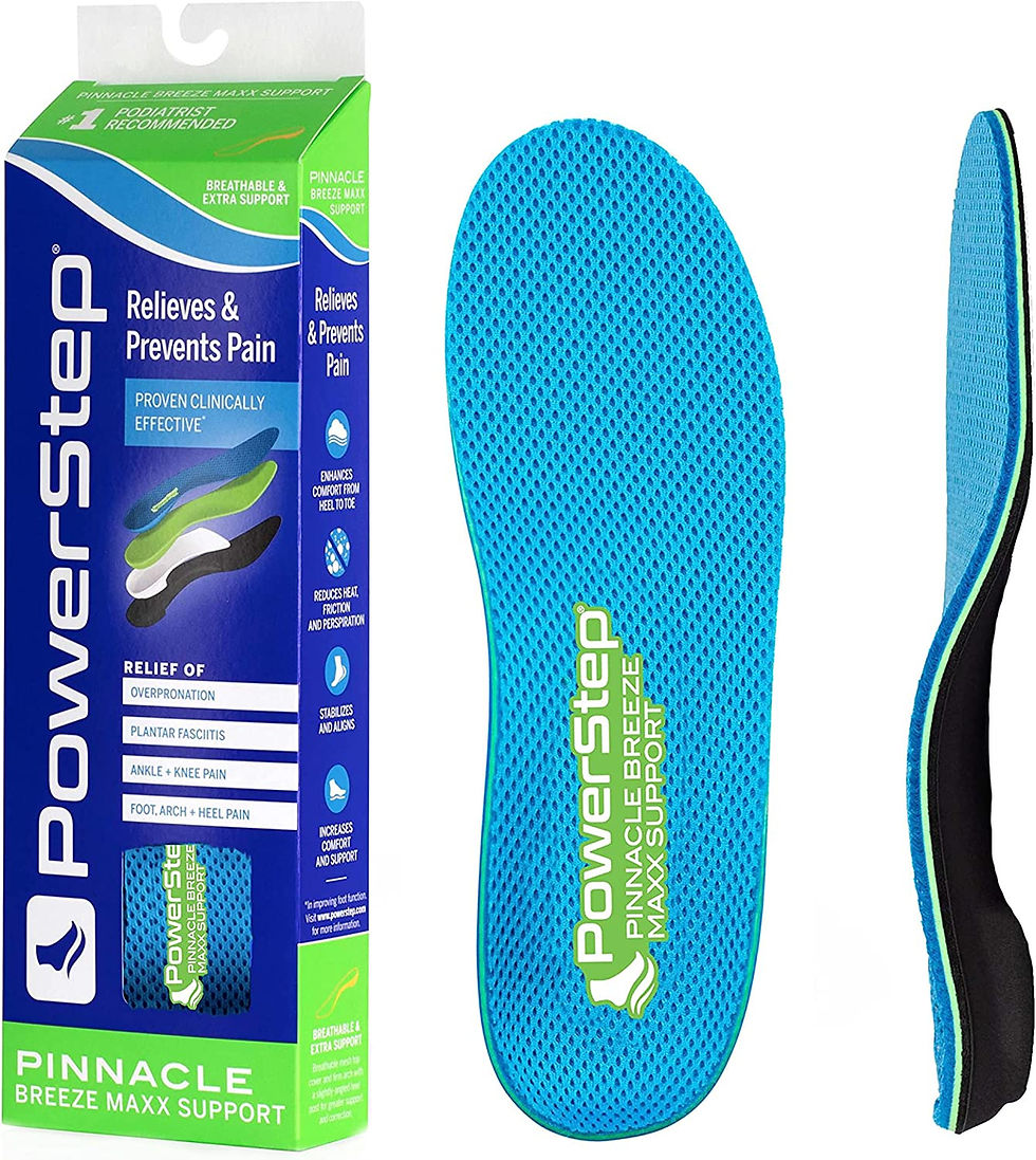 Thumbnail: Powerstep Insoles, Pinnacle Breeze Maxx, Over Pronation Insole, Breathable Fabr