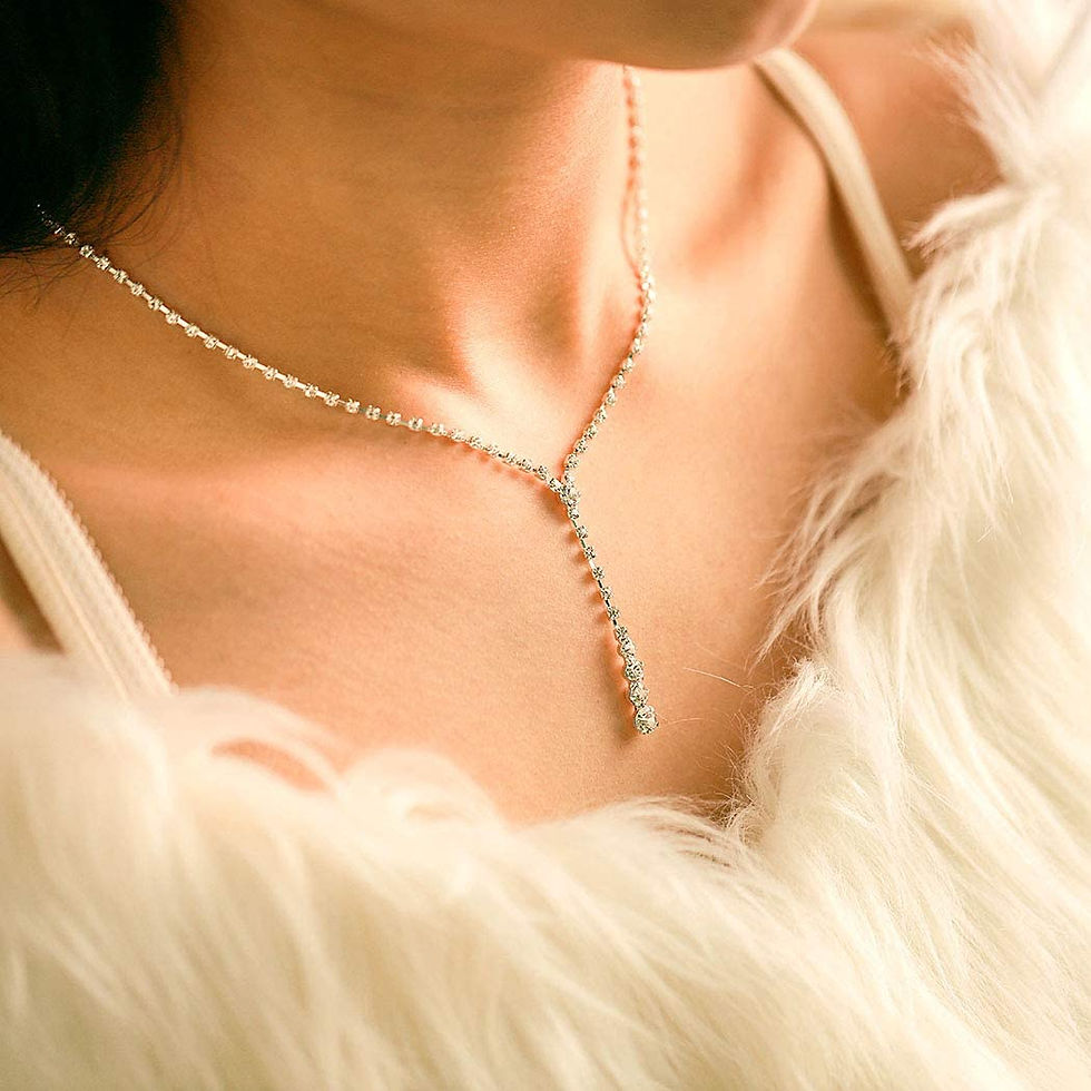 Thumbnail: Unicra Bride Silver Bridal Necklace Earrings Set Crystal Wedding Jewelry Set Rh