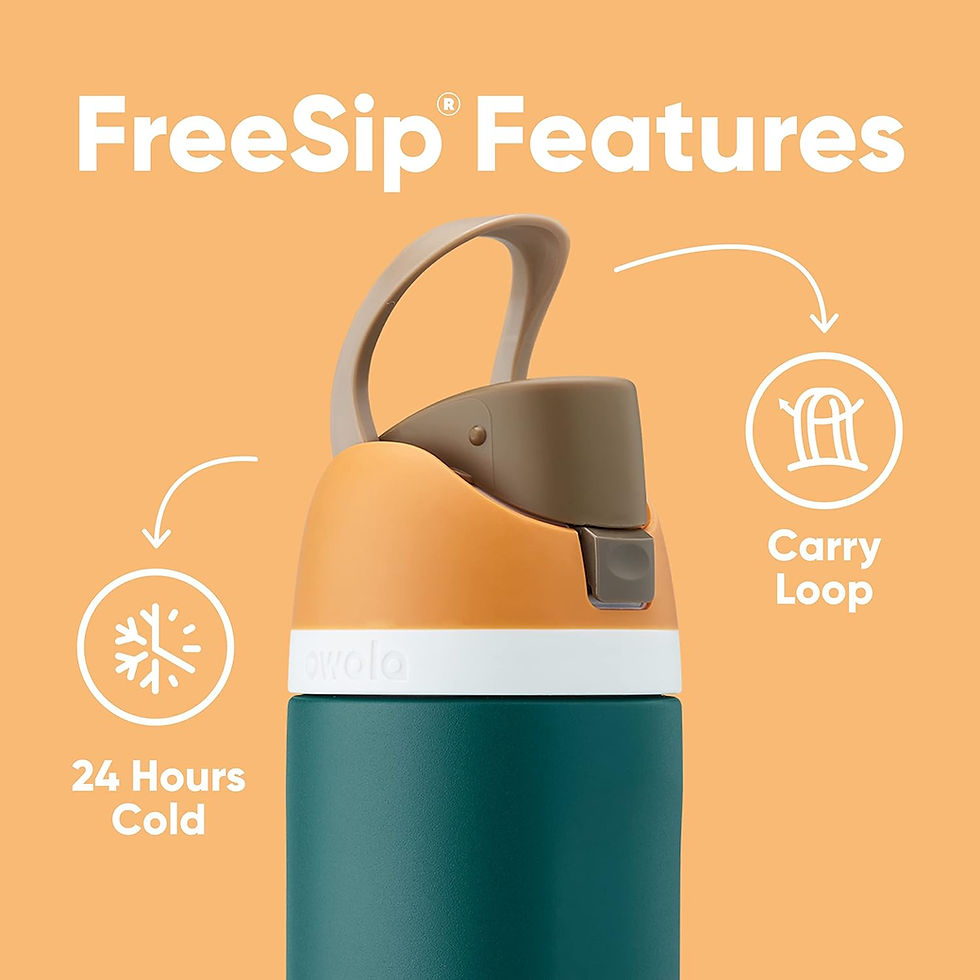 Thumbnail: Owala FreeSip Insulated Stainless Steel Water Bottle with Straw for Sports, Tra