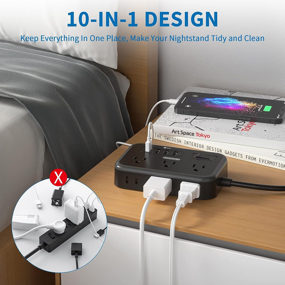 Thumbnail: NTONPOWER Extension Cord 25 Ft with Multiple Outlets(14 Outlets & 4 USB), 1875W