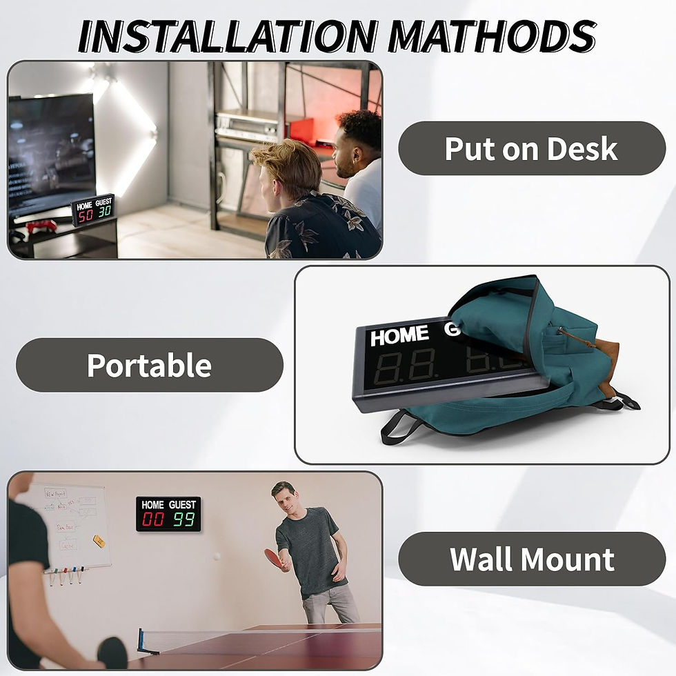 Thumbnail: Electronic Scoreboard,Digital Scoreboard with Remote,Portable LED Tabletop Scor