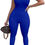 Thumbnail: EOJN Women's Sexy Bodycon Jumpsuit One Piece,Sleeveless Zipper Pants Rompers Ju