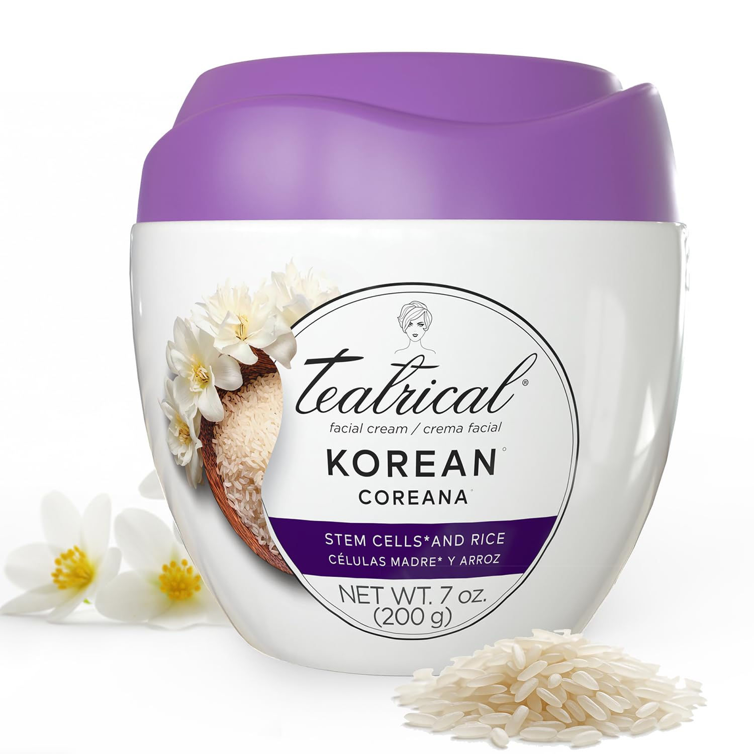 TEATRICAL Korean Facial Cream with Stem Cells and Rice, Face Moisturizer for Wo