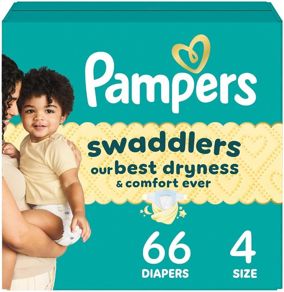 Thumbnail: Pampers Swaddlers Diapers, Size 1 (8-14 lbs), 198 Count, Absorbent, Keeps Baby 