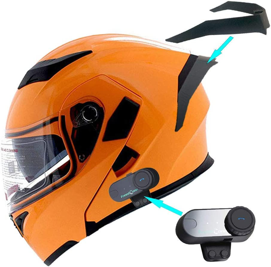 Thumbnail: 1Storm Motorcycle Modular Full Face Helmet Flip up Dual Visor: HB89 and Motorcy
