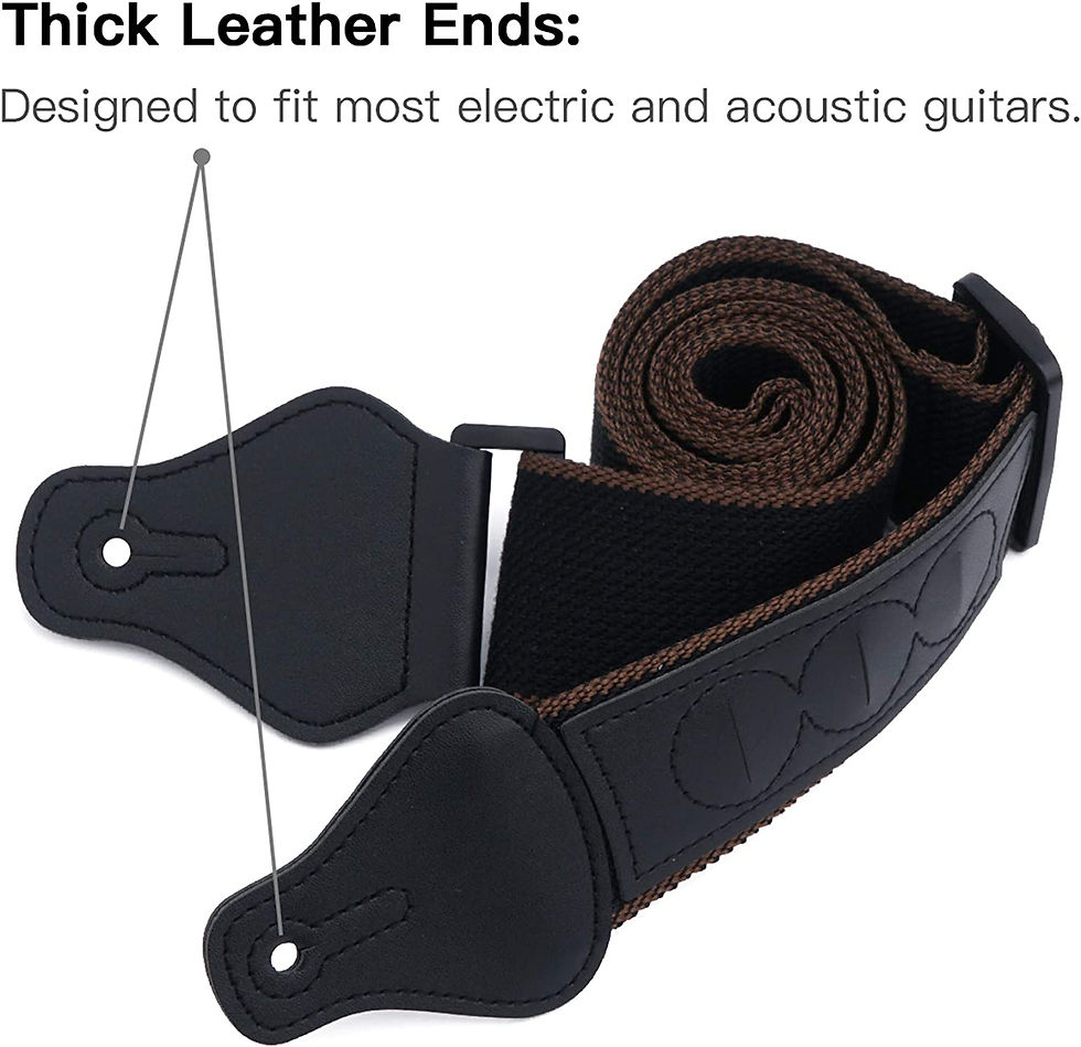 Thumbnail: tifanso Guitar Strap, Soft Cotton Guitar Straps With 3 Pick Holders, Strap Butt