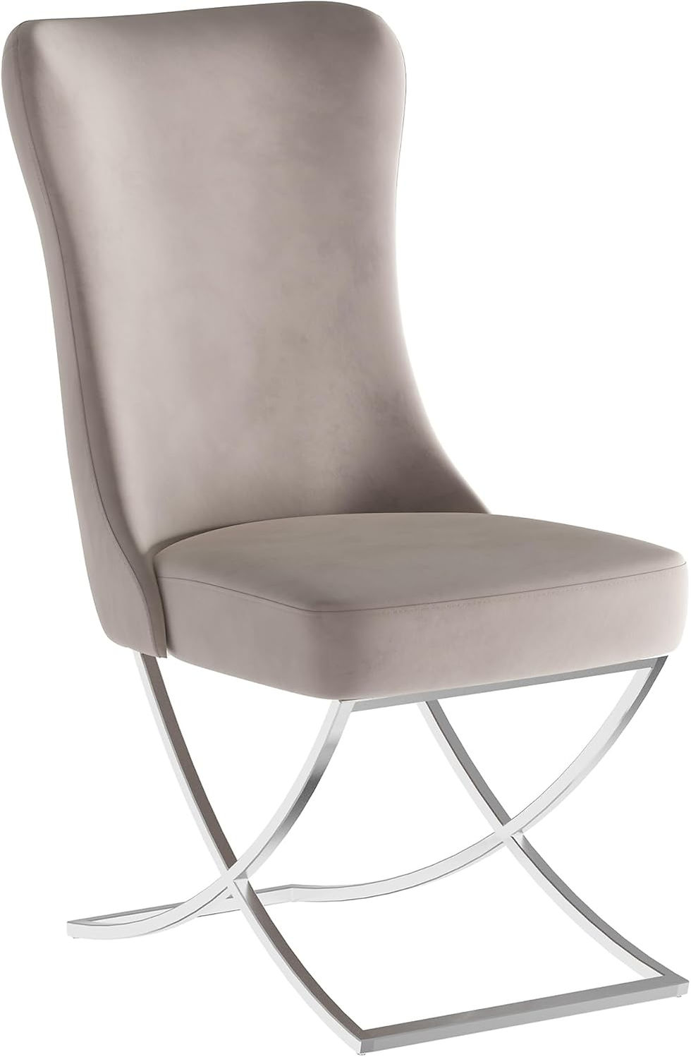 Thumbnail: Ottomanson Dining Chair, Set of 2, Grey with Gold Legs