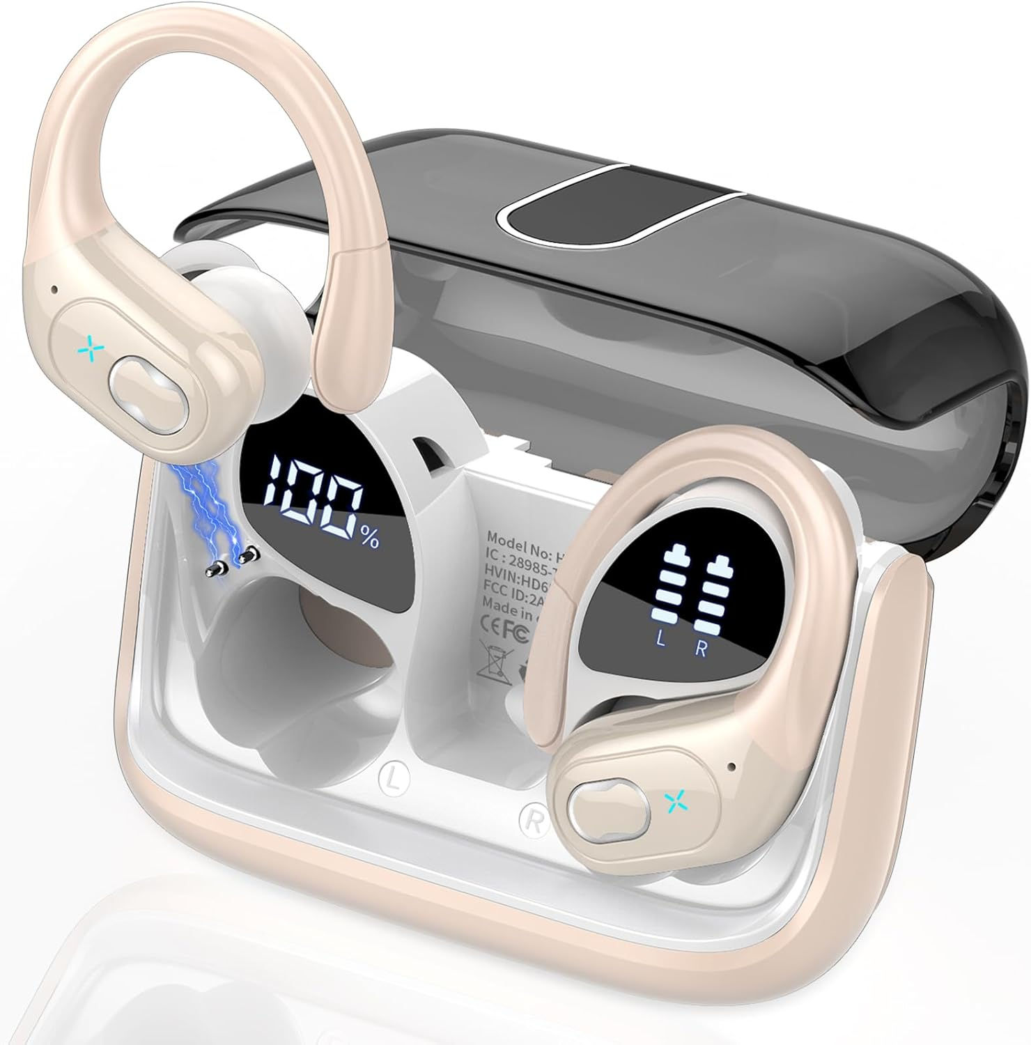 Wireless Earbuds 75hrs Bluetooth 5.4 Headphone Sport, 2026 Bluetooth Earbuds St