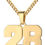 Thumbnail: Athletes Jersey Number Necklace 0-99 for Men - Stainless Steel Chain 22+2 Inch 