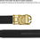 Thumbnail: Fashion Diamond Mens Real Leather Ratchet Belt Black Adjustable Length Full Gra