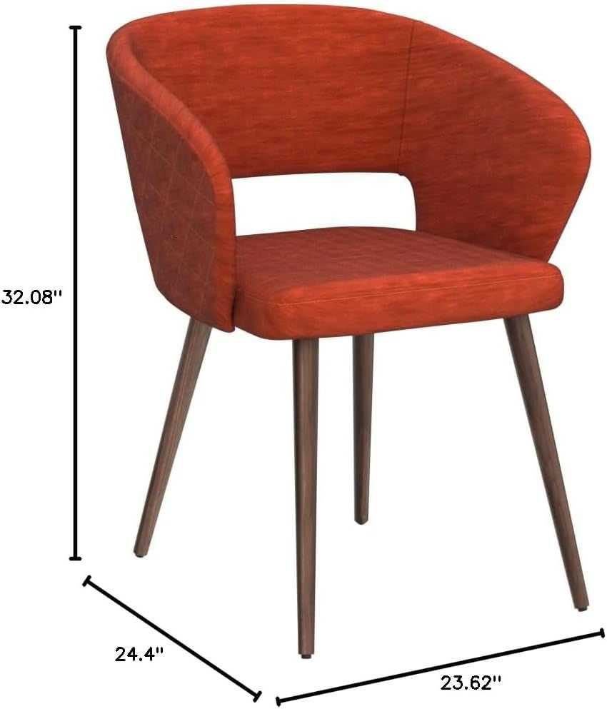 Thumbnail: Ottomanson Dining Chair, Set of 2, Grey with Gold Legs