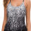 Thumbnail: MANER Women’s Sequin Tops Glitter Party Strappy Tank Top Sparkle Cami