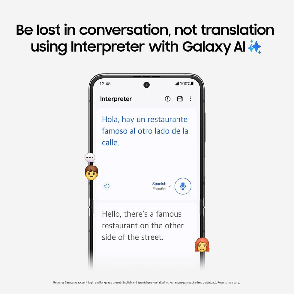 Thumbnail: Samsung Galaxy Z Flip5 AI Cell Phone, 256GB Unlocked Android Smartphone, Compac