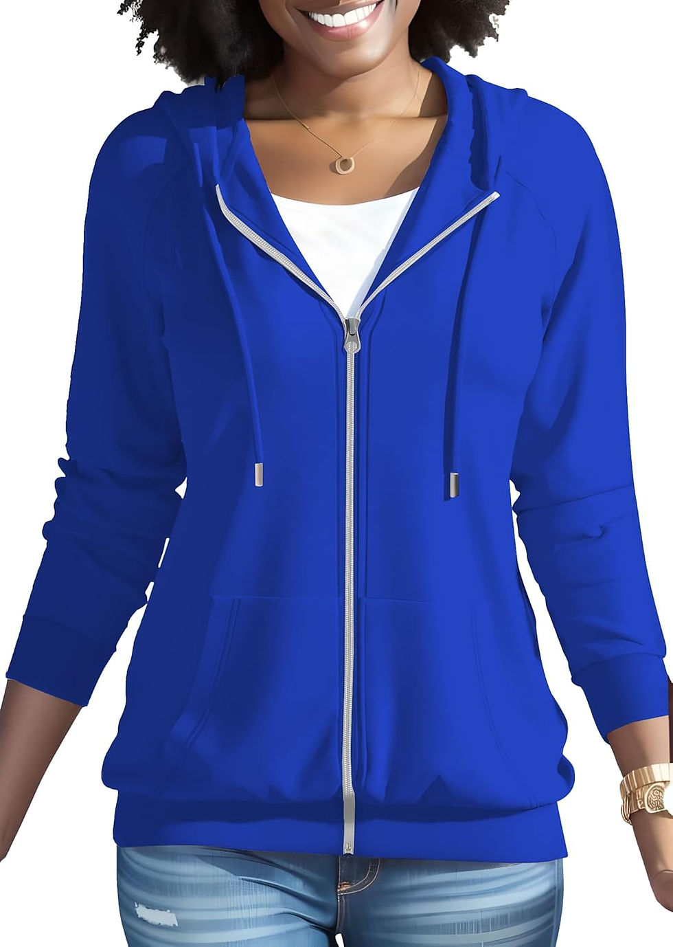 Thumbnail: Nimsruc Zip Up Hoodies For Women Long Sleeve Casual