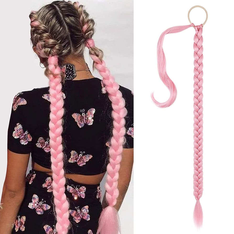 Thumbnail: SEIKEA Long Braided Ponytail Extension with Hair Tie Straight Wrap Around Hair 