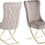 Thumbnail: Ottomanson Dining Chair, Set of 2, Grey with Gold Legs