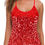 Thumbnail: MANER Women’s Sequin Tops Glitter Party Strappy Tank Top Sparkle Cami