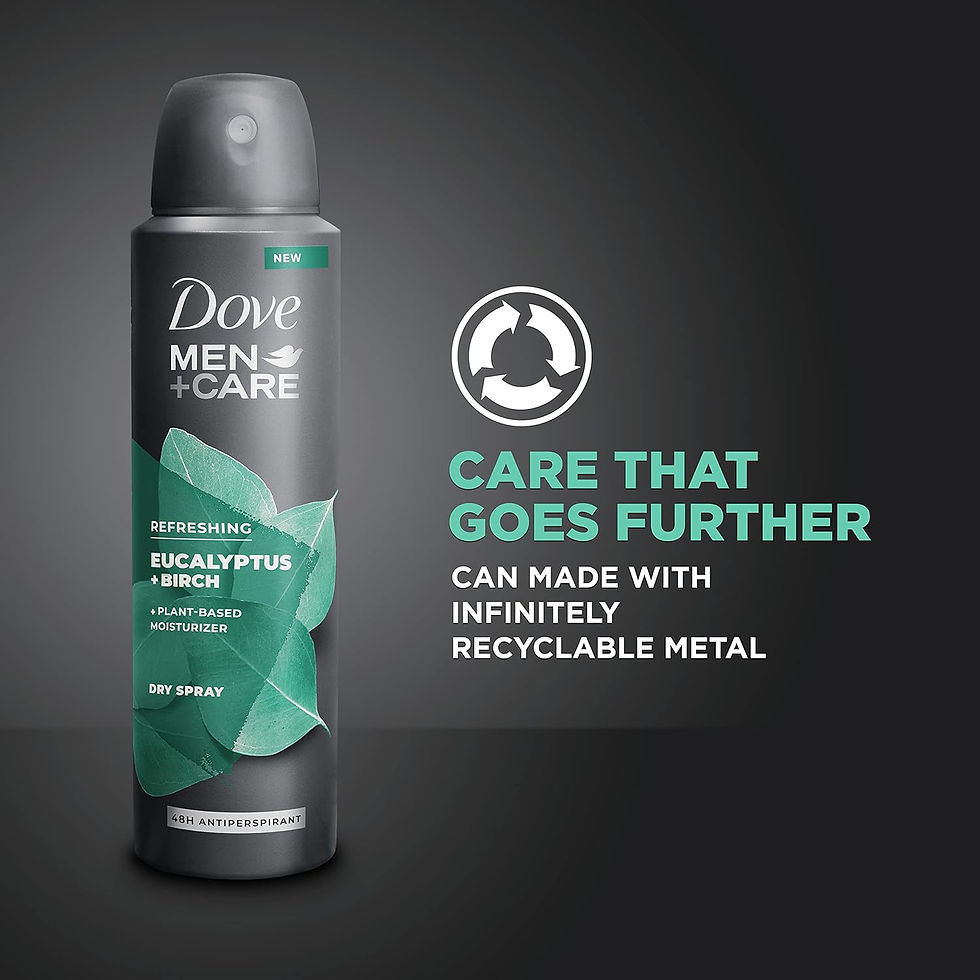 Thumbnail: Dove Men+Care Deodorant Spray Aluminum Free Deodorant Eucalyptus and Birch Natu