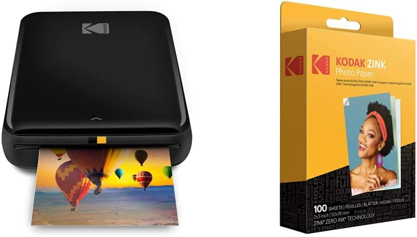 Thumbnail: Zink Kodak Step Wireless Photo Printer 2x3 Sticky-Back Paper for Bluetooth or N
