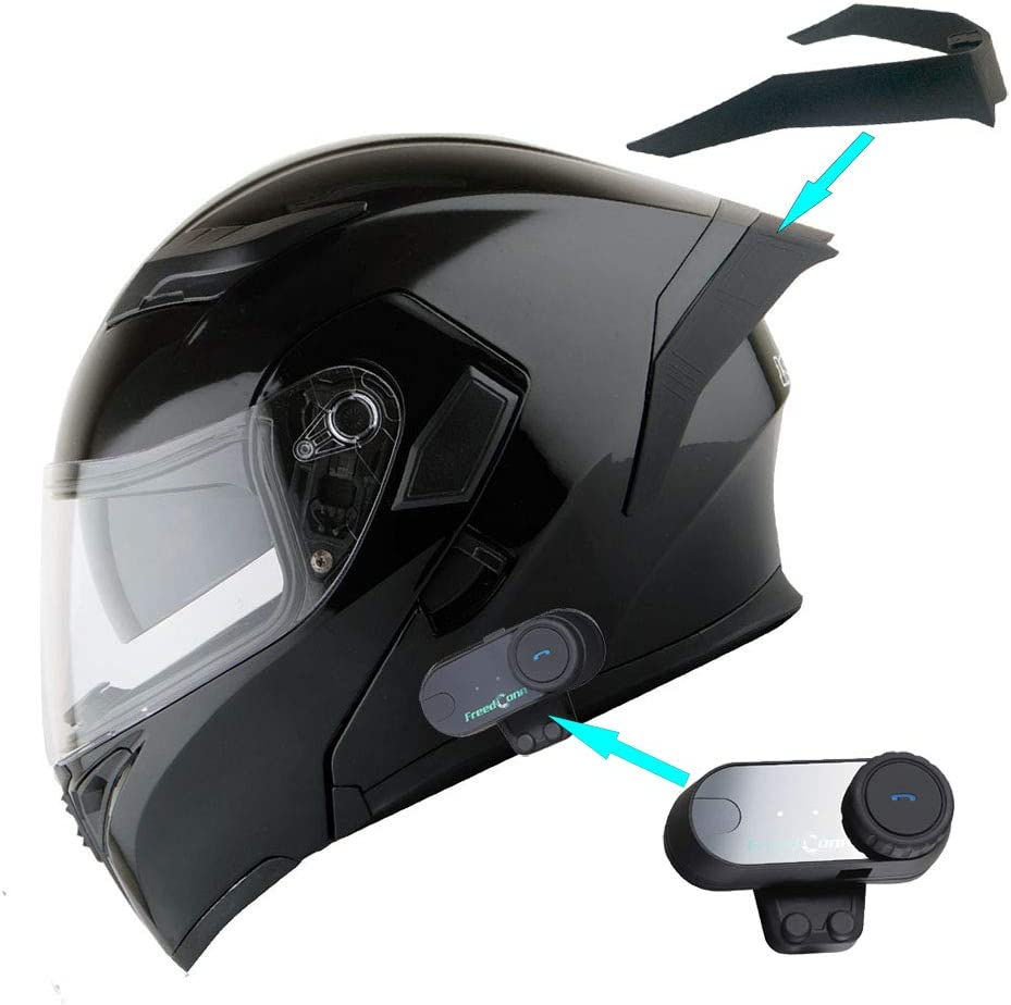 Thumbnail: 1Storm Motorcycle Modular Full Face Helmet Flip up Dual Visor: HB89 and Motorcy